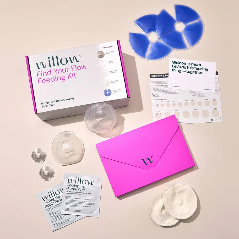 WILLOW Find Your Flow Feeding Kit – 13 Piece Breastfeeding & Postpartum Care Set