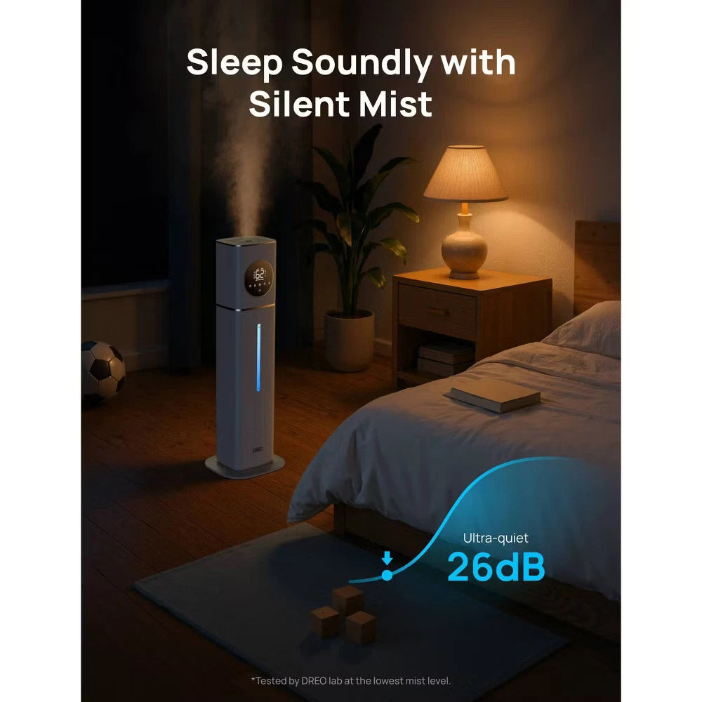 DREO Smart Ultrasonic Cool Mist Humidifier – 3 Gallon, 100H Runtime for Large Rooms