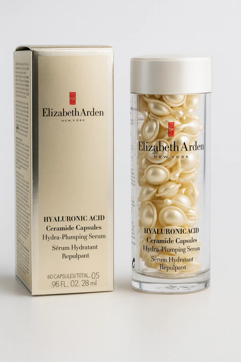 Elizabeth Arden Hyaluronic Acid Ceramide Hydra-Plumping Serum Capsules – 60 Count