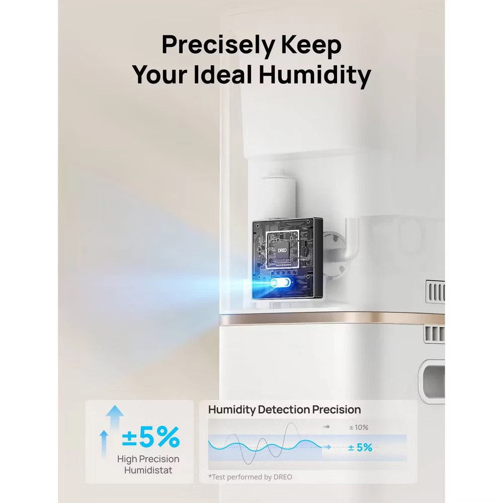 DREO Smart Ultrasonic Cool Mist Humidifier – 3 Gallon, 100H Runtime for Large Rooms