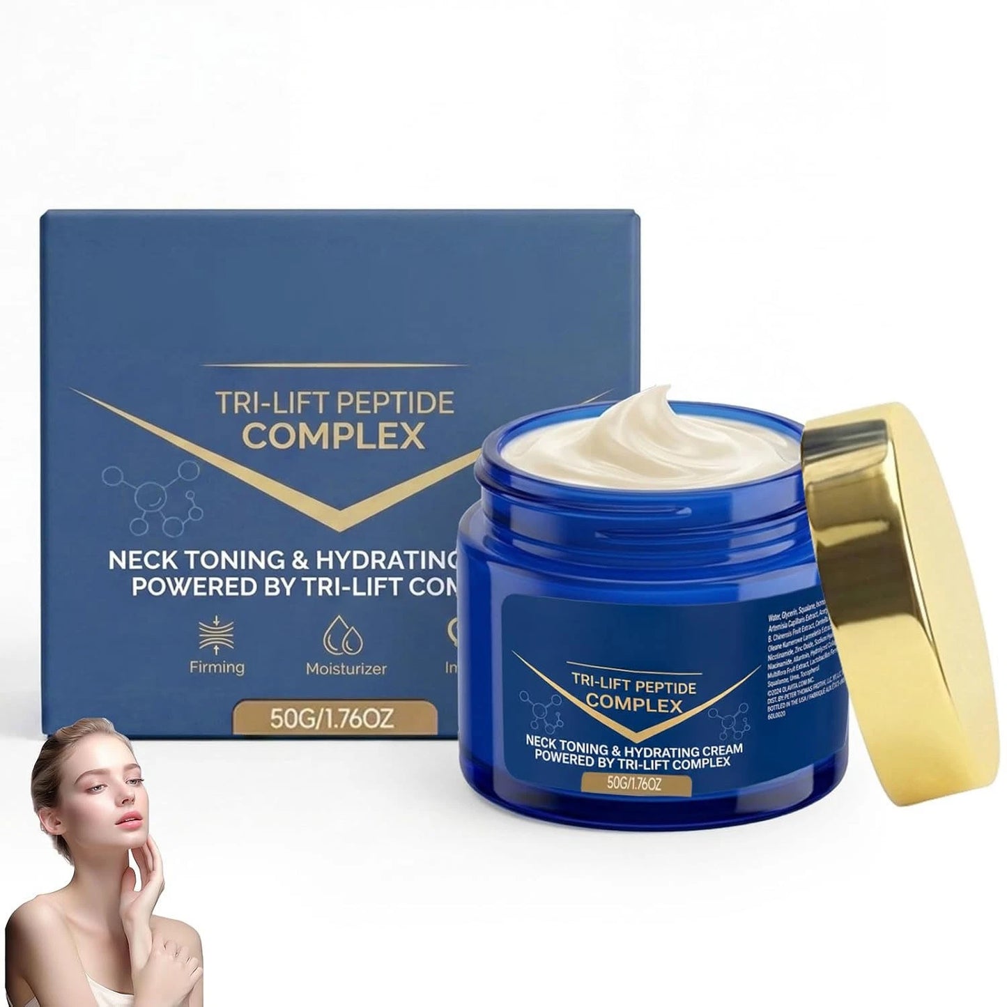 Tri-Lift Peptide Cream Anti Aging Firm Lifting Facial Skin Moisturizer 1.76oz