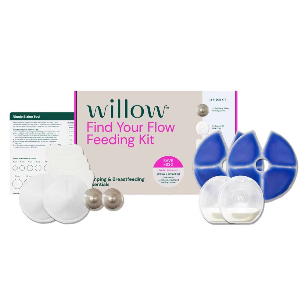 WILLOW Find Your Flow Feeding Kit – 13 Piece Breastfeeding & Postpartum Care Set