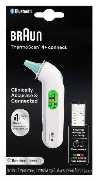 Braun ThermoScan 4+ Connect Ear Battery Health Thermometer