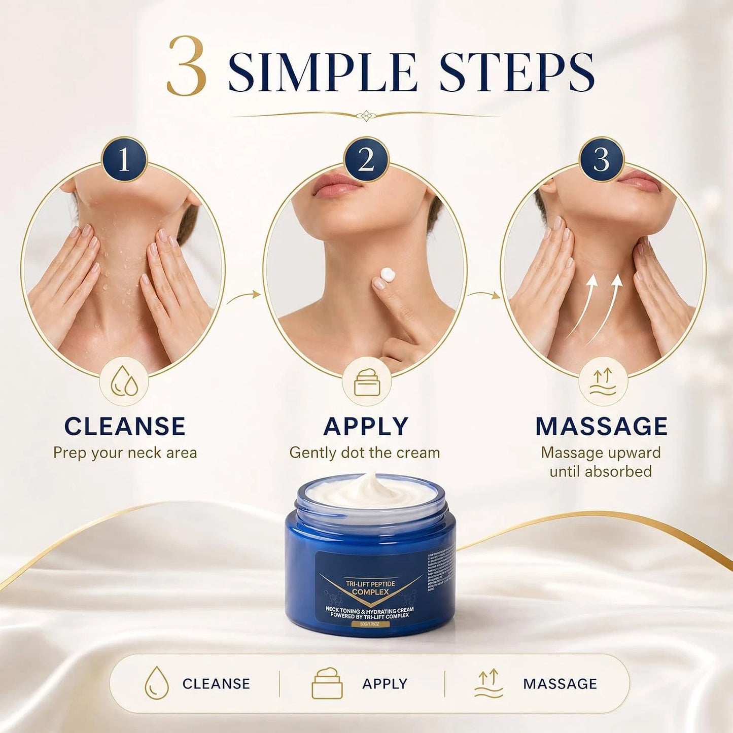 Tri-Lift Peptide Cream Anti Aging Firm Lifting Facial Skin Moisturizer 1.76oz
