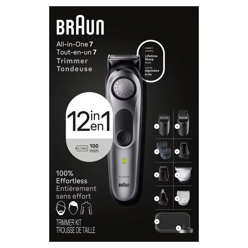 Braun Series 7 AiO7440 Rechargeable 12-in-1 Body Beard & Hair Trimmer