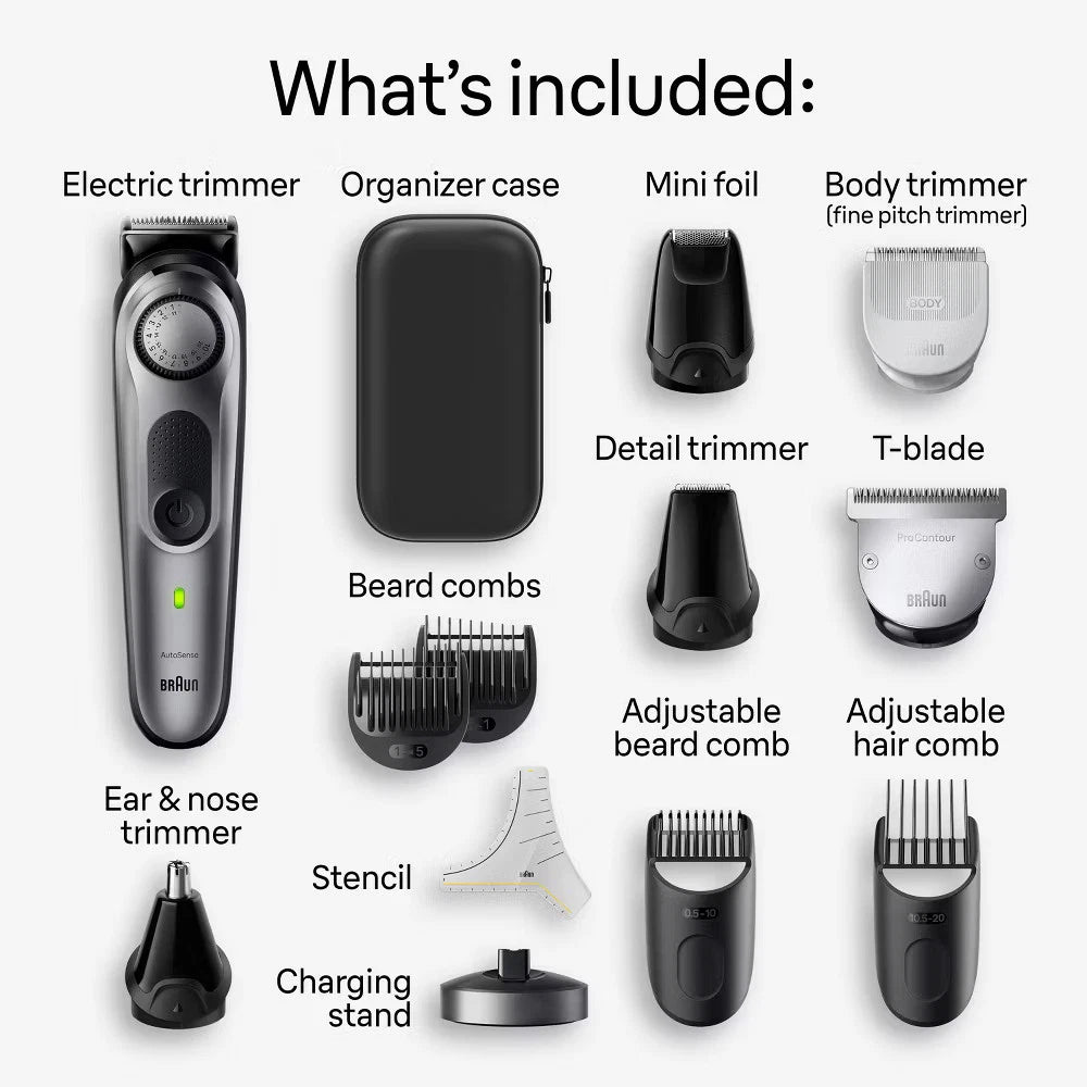 Braun Series 7 AiO7440 Rechargeable 12-in-1 Body Beard & Hair Trimmer
