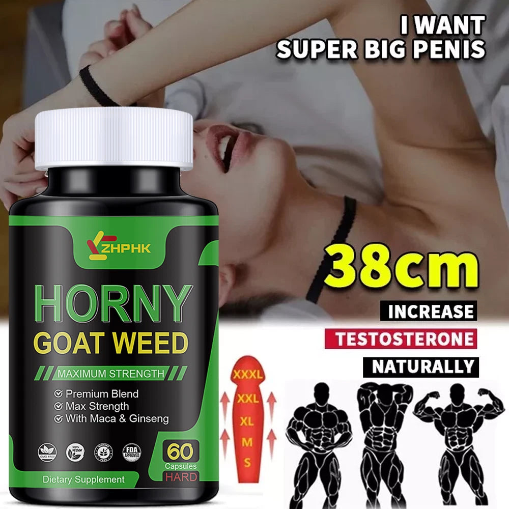 Men’s vitality supplement with Horny Goat Weed and Maca Root