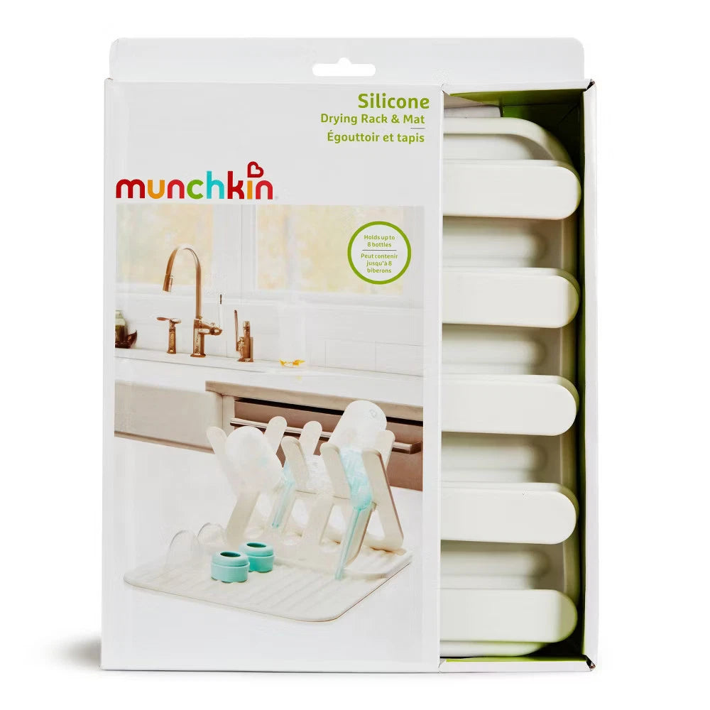 Munchkin Silicone Baby Bottle Drying Rack & Mat – Freestanding