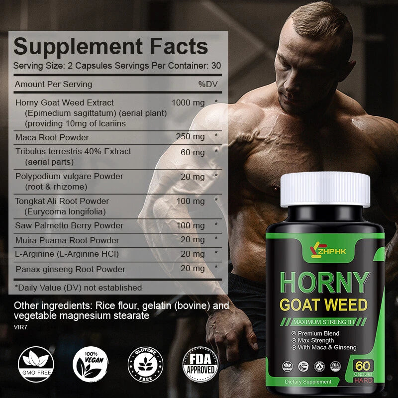 Extra strength men’s dietary supplement for energy and stamina support