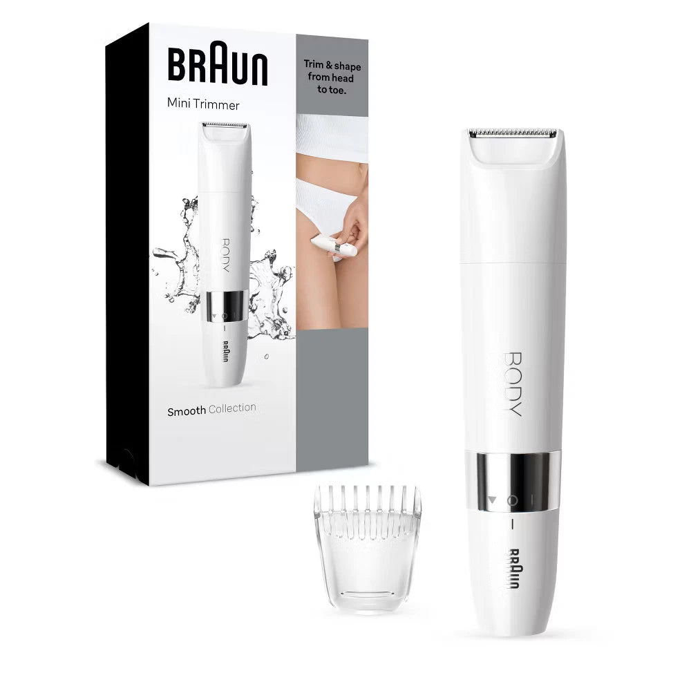 Braun SmoothSkin Women's Mini Hair Trimmer BS1000 – Portable Facial Hair Remover