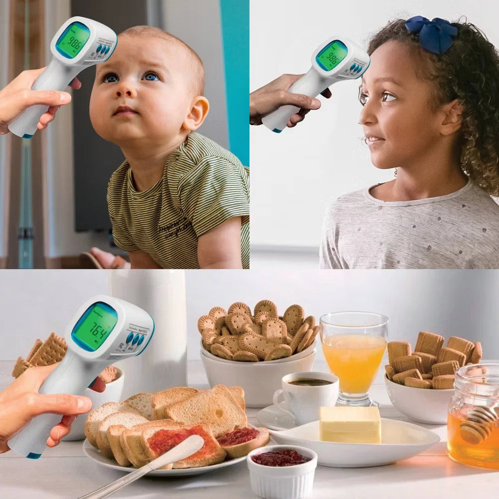 HoMedics No Contact Infrared Digital Thermometer for Body, Food, Liquid & Room