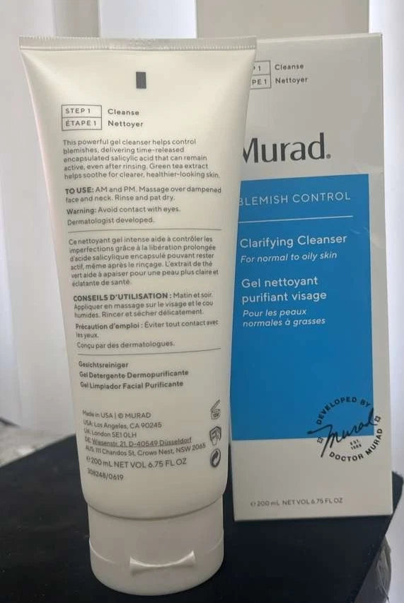 Murad Acne Control Clarifying Cleanser – 6.7 fl oz Deep Cleansing Face Wash