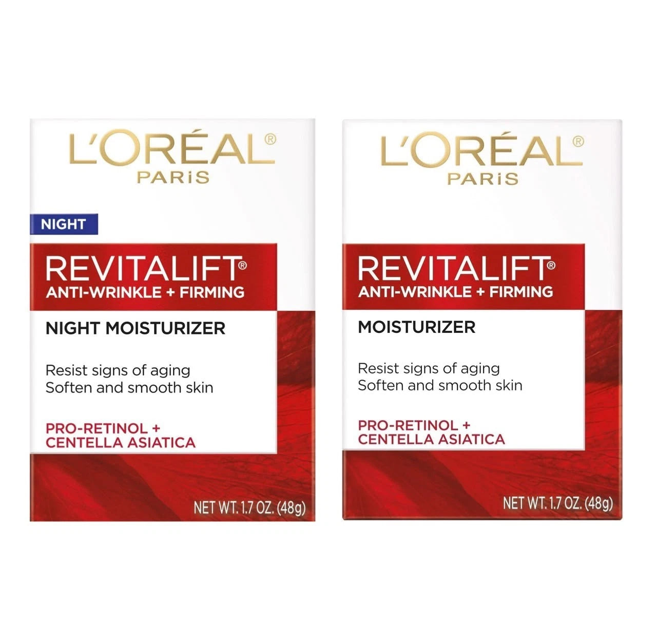 L'Oreal Paris Revitalift Anti-Wrinkle Day-Night Face Moisturizer, 1.7 oz