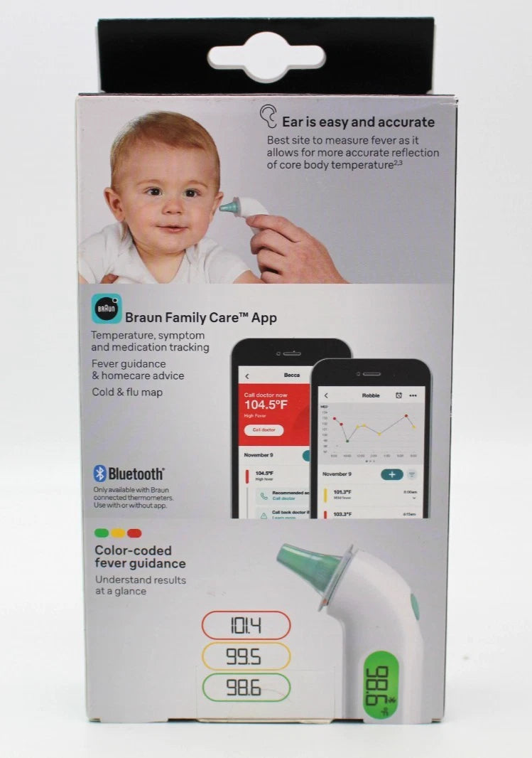 Braun ThermoScan 4+ Connect Ear Battery Health Thermometer
