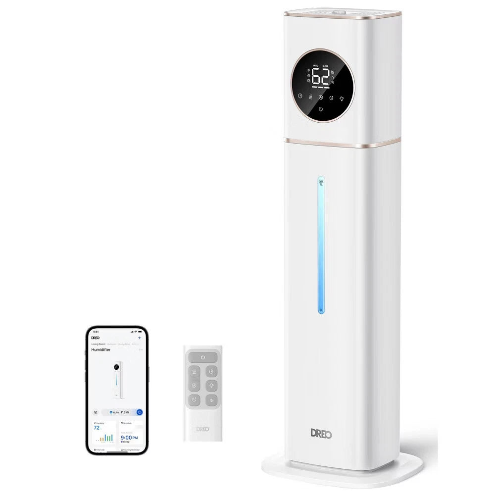 DREO Smart Ultrasonic Cool Mist Humidifier – 3 Gallon, 100H Runtime for Large Rooms