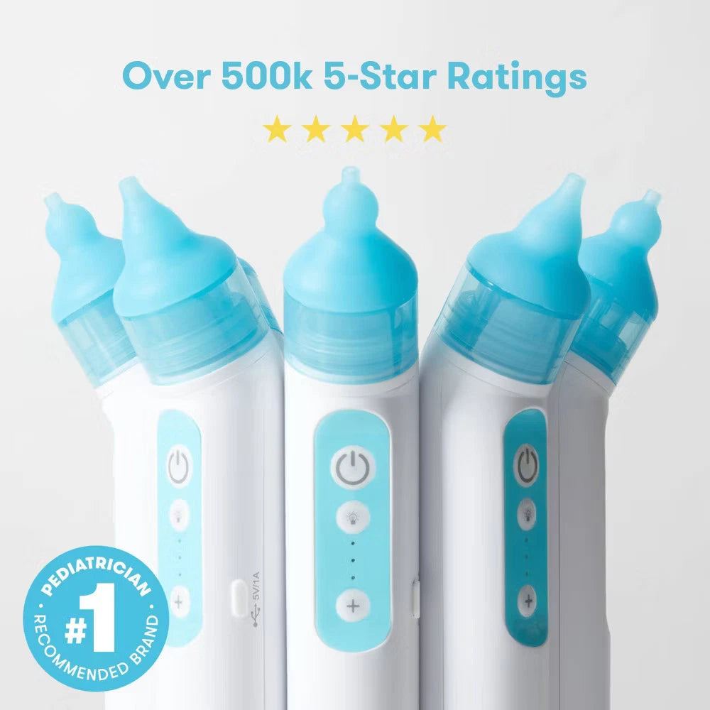 Baby Electric Nasal Aspirator by FridaBaby – Gentle Nose Cleaner Kit