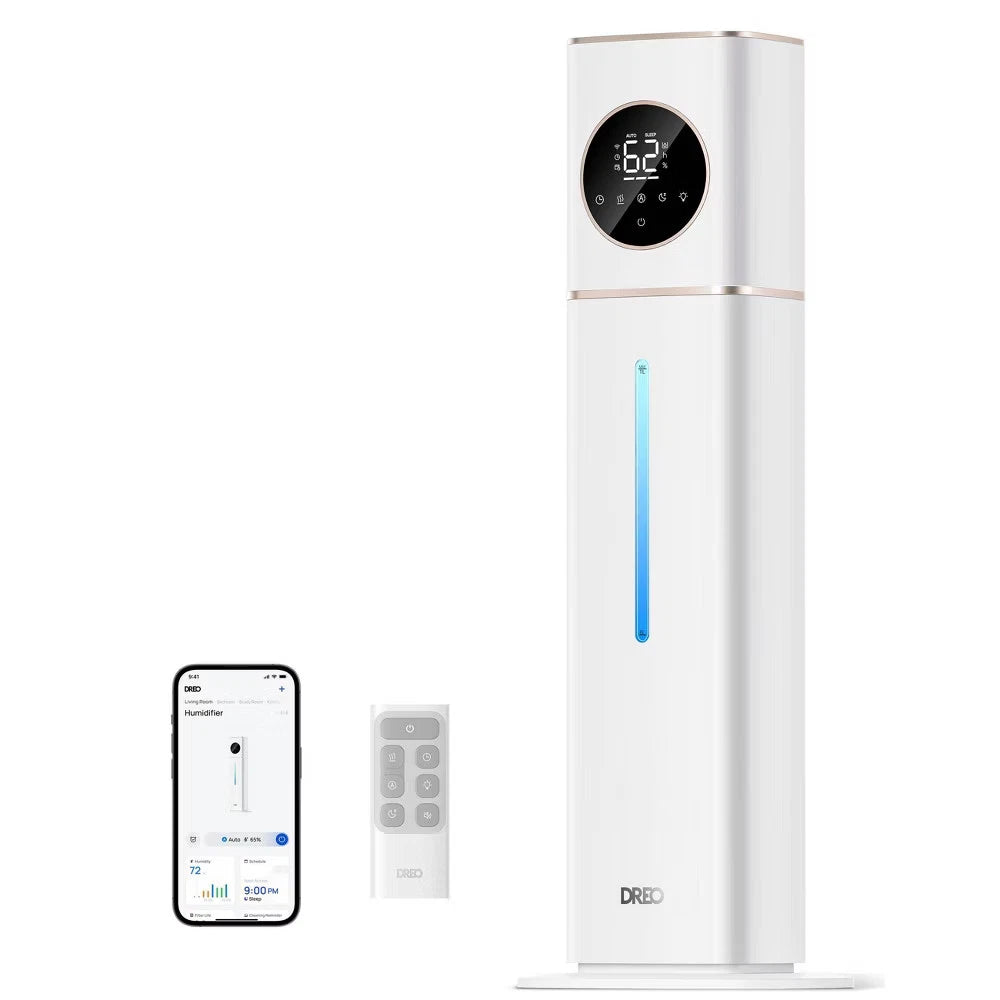 DREO Smart Ultrasonic Cool Mist Humidifier – 3 Gallon, 100H Runtime for Large Rooms