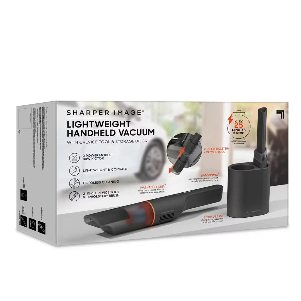 Sharper Image Lightweight Handheld Vacuum with 2-In-1 Upholstery & Crevice