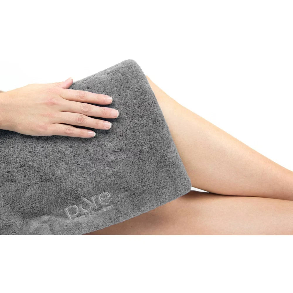 Pure Enrichment PureRelief Deluxe Electric Heating Pad 12"x24" with 4 Heat Settings – Gray