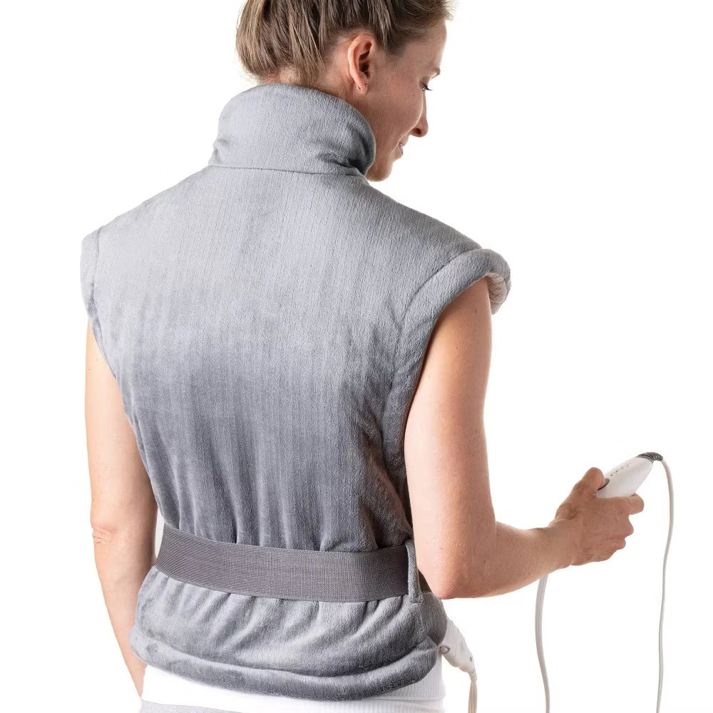 Pure Enrichment PureRelief XXL Electric Heating Pad for Back & Neck – 29"x24" Gray