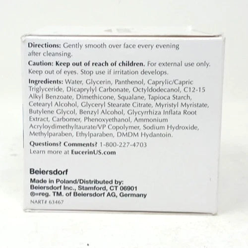 Eucerin Redness Relief Night Cream – 1.7 oz Sensitive Skin Moisturizer